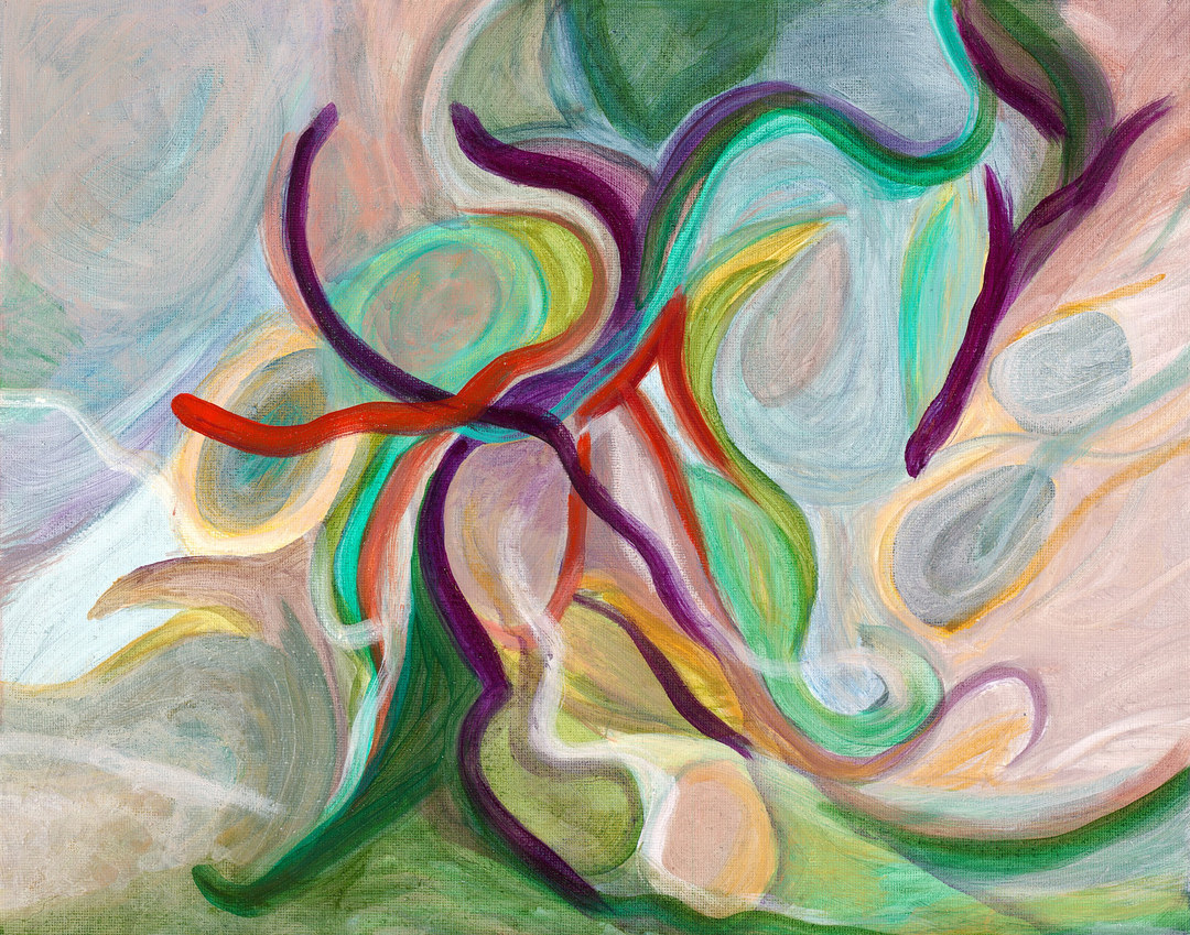Entwined, 2026, acrylic on canvas
