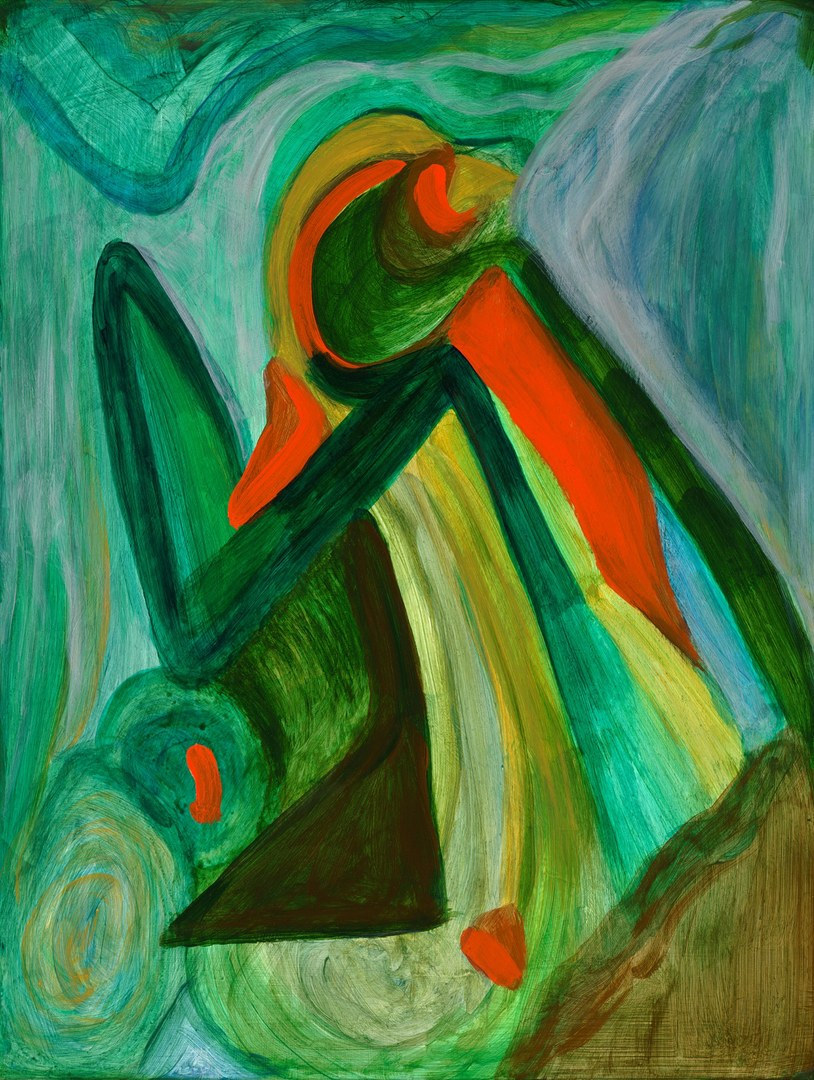 Folded Form, 2026, acrylic on canvas