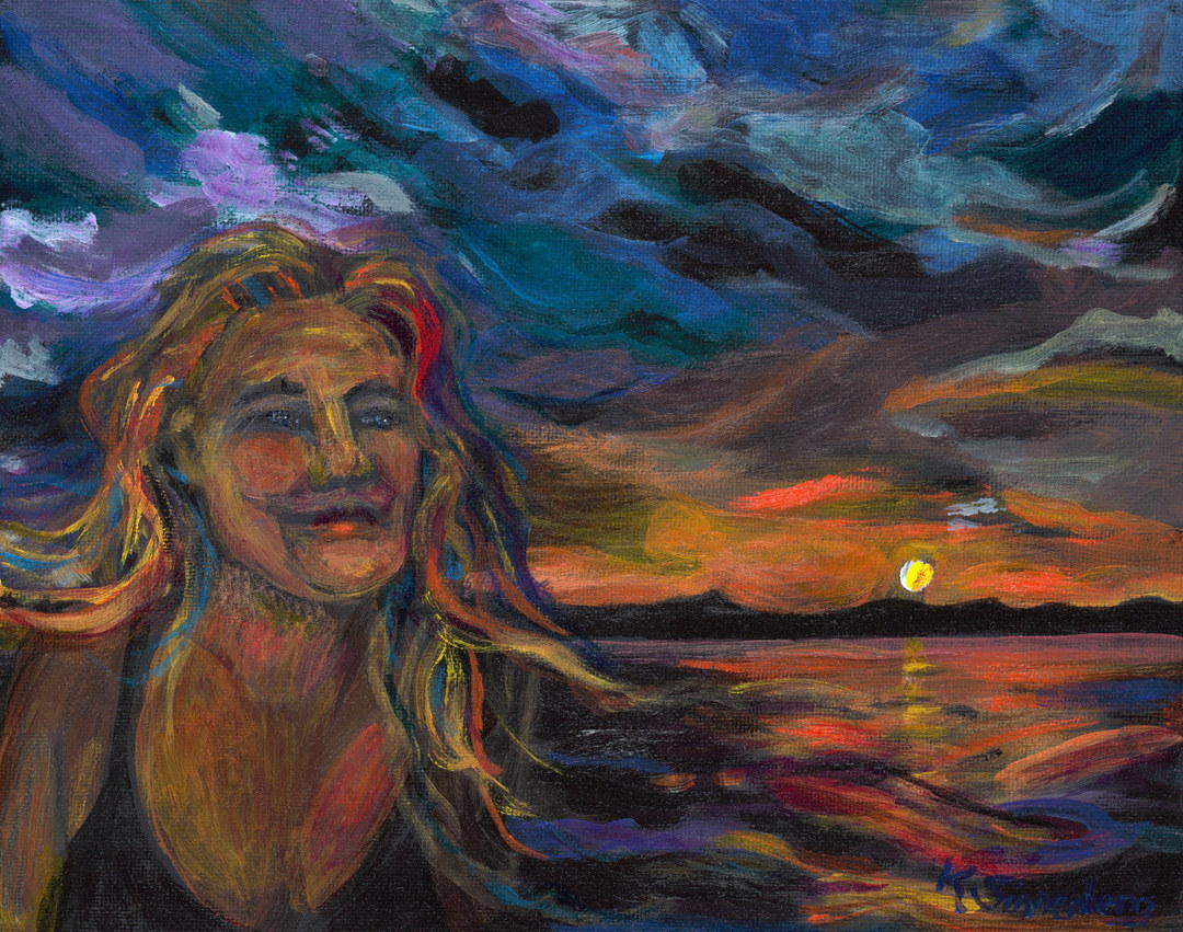 Sun Ga Ga Goddess, 2026, acrylic on canvas